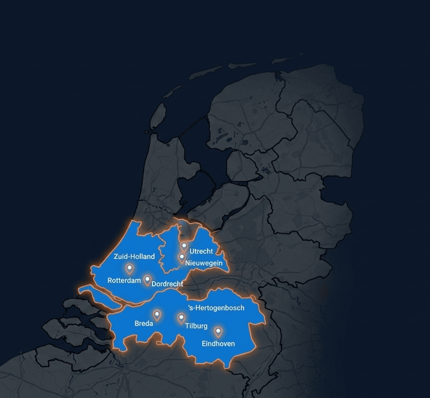 Werkgebied Technical Teamwork: Zuid-Holland, Brabant en Utrecht